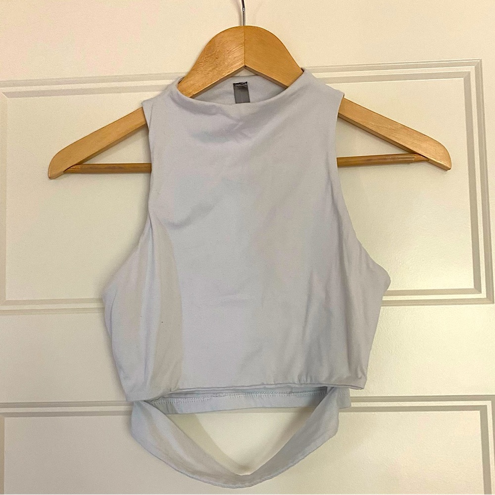 White Fitted Crop Top